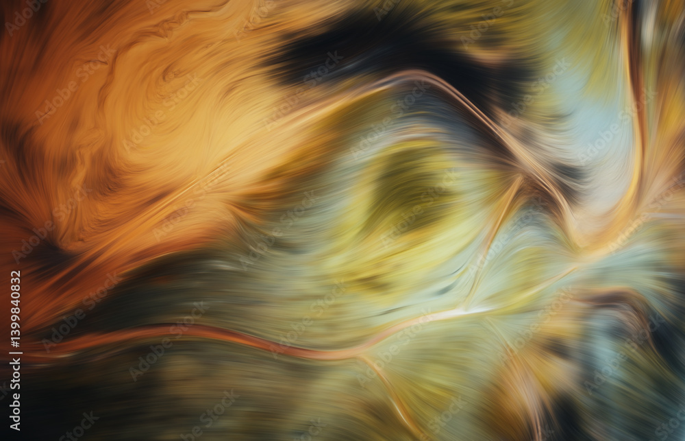 Aufkleber abstract orange blur texture. blurred veins water stream backdrop with a smoke style. smooth motion 