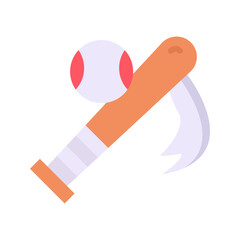 Baseball icon vector image. Suitable for mobile apps, web apps and print media.