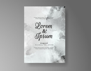 Wedding invitation with abstract watercolor background