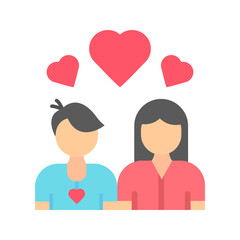 Couple icon vector image. Suitable for mobile apps, web apps and print media.