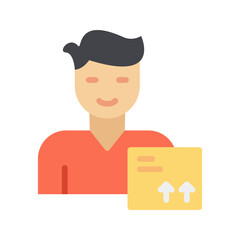 Courier icon vector image. Suitable for mobile apps, web apps and print media.