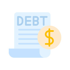 Obraz premium Debt icon vector image. Suitable for mobile apps, web apps and print media.