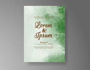 Wedding invitation with abstract watercolor background
