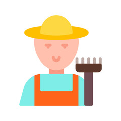 Farmer icon vector image. Suitable for mobile apps, web apps and print media.