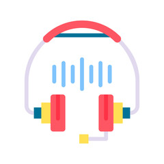 Headphones icon vector image. Suitable for mobile apps, web apps and print media.