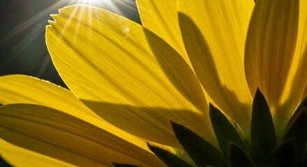 Fototapeta premium Sunlit Petals' Embrace AI Generated