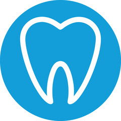 Healthy teeth vector icon illustration, a dental care symbol for dentist design