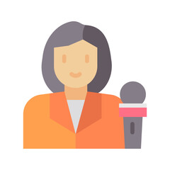 Journalist icon vector image. Suitable for mobile apps, web apps and print media.