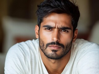 Fototapeta premium Man Portrait Close Up