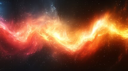 Abstract Space Nebula Fiery Energy.