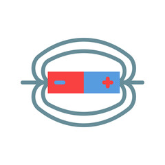 Magnetic Field icon vector image. Suitable for mobile apps, web apps and print media.