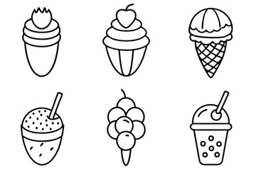 sorbet line art modern artistic interpretation of sweetness