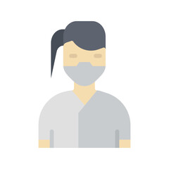 Nurse icon vector image. Suitable for mobile apps, web apps and print media.