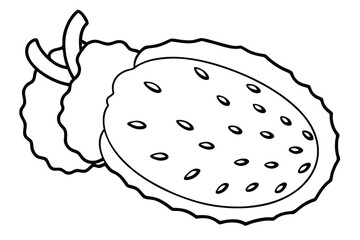 soursop line art artistic interpretation of nature