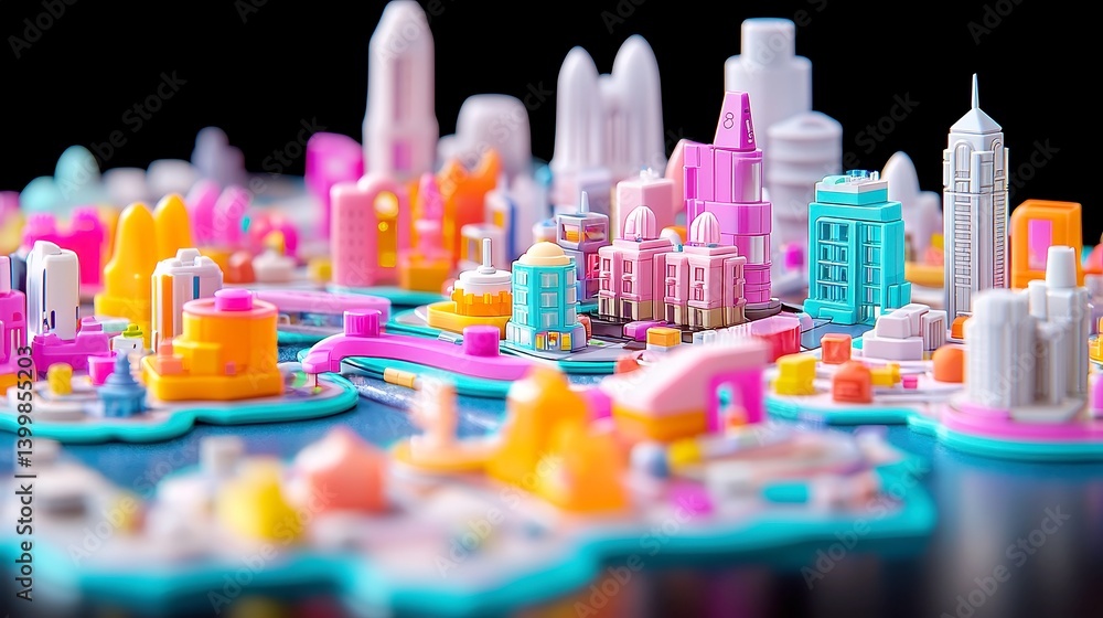 Poster stack and conquer, a strategic tabletop game where players build towering structures, expand their c