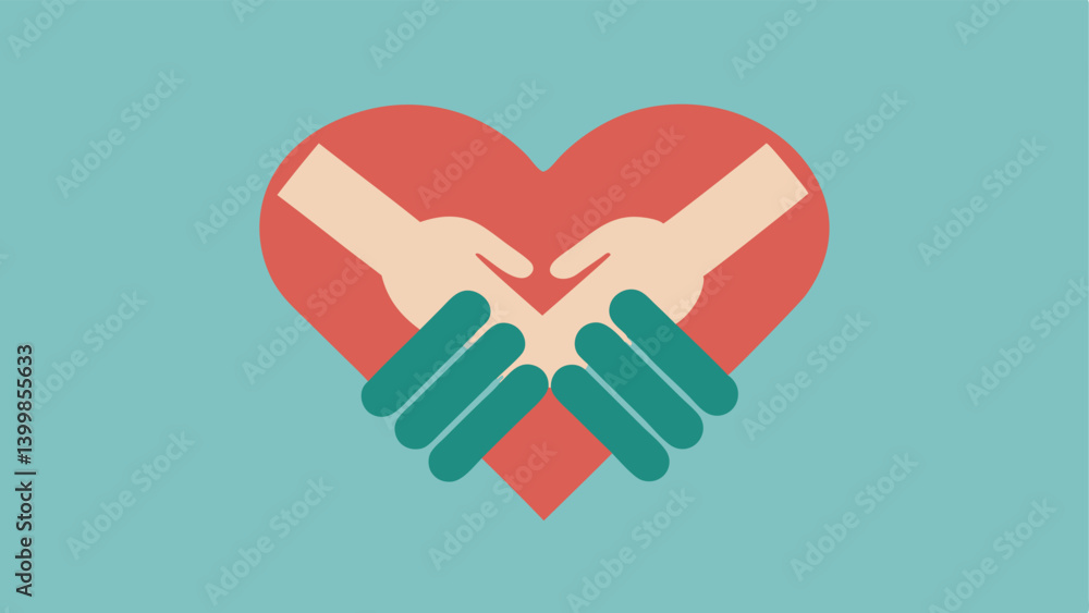 Poster supportive hands a closeup of two hands clasping together symbolizing support and solidarity while a