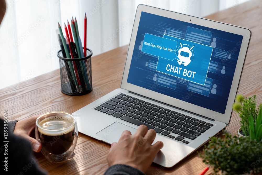 Poster chatbot software application for modish online business that automatically reply to customer questio