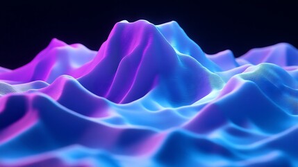 Obraz premium Abstract Mountains in Neon Light