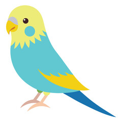 Budgerigar vector icon isolated on white background