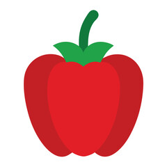 Capsicum vector icon isolated on white background
