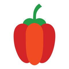 Capsicum vector icon isolated on white background