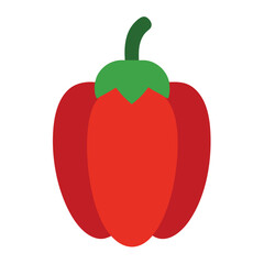 Capsicum vector icon isolated on white background