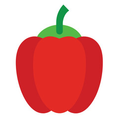 Capsicum vector icon isolated on white background