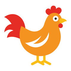 Chicken vector icon isolated on white background