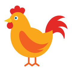 Chicken vector icon isolated on white background
