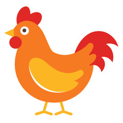 Chicken vector icon isolated on white background