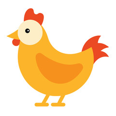 Chicken vector icon isolated on white background