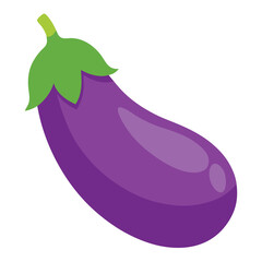 Eggplant vector icon isolated on white background