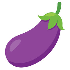 Eggplant vector icon isolated on white background