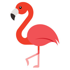 Flamingo vector icon isolated on white background