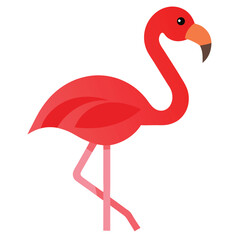 Flamingo vector icon isolated on white background