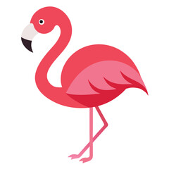 Flamingo vector icon isolated on white background