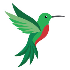Hummingbird vector icon isolated on white background