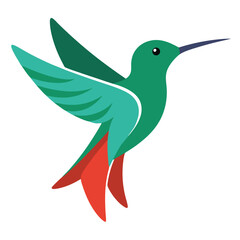 Hummingbird vector icon isolated on white background