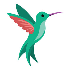 Hummingbird vector icon isolated on white background