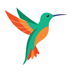 Hummingbird vector icon isolated on white background