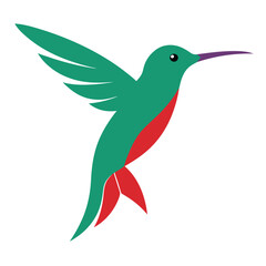 Hummingbird vector icon isolated on white background