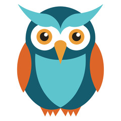 Owl vector icon isolated on white background