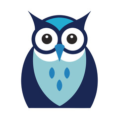 Owl vector icon isolated on white background