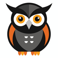 Owl vector icon isolated on white background
