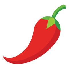 Red Chili paper vector icon isolated on white background