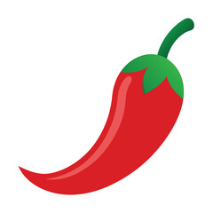Red Chili paper vector icon isolated on white background