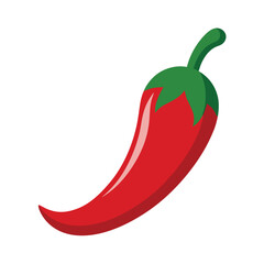 Red Chili paper vector icon isolated on white background