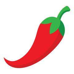 Red Chili paper vector icon isolated on white background