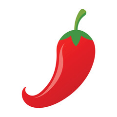 Red Chili paper vector icon isolated on white background