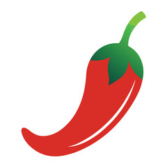 Red Chili paper vector icon isolated on white background